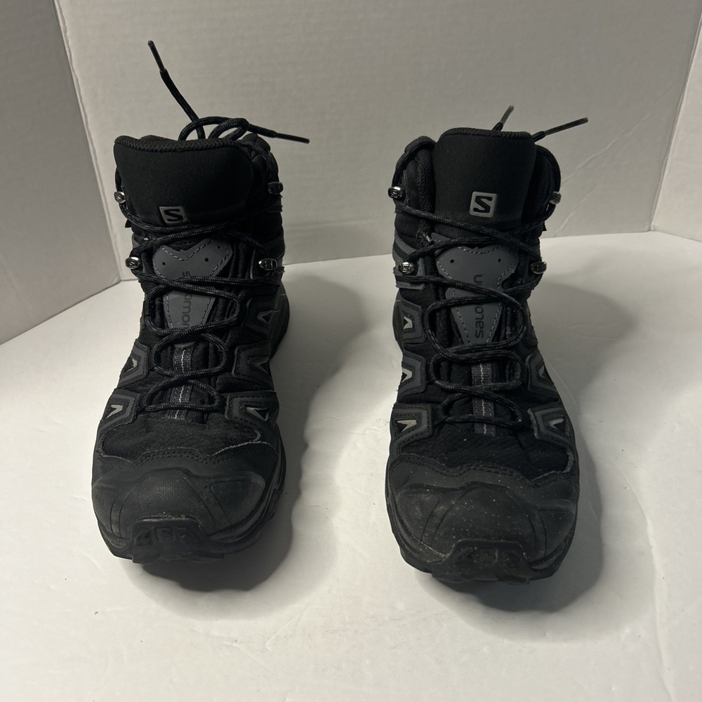 Salomon X Ultra Mid 2 Ortholite Contagrip  Gore-Tex Boots Black Mens US 8.5